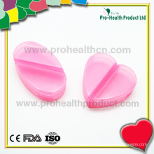 Herzförmige 2 Fächer Pillenbox